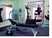 The gym at The Bay Hotel